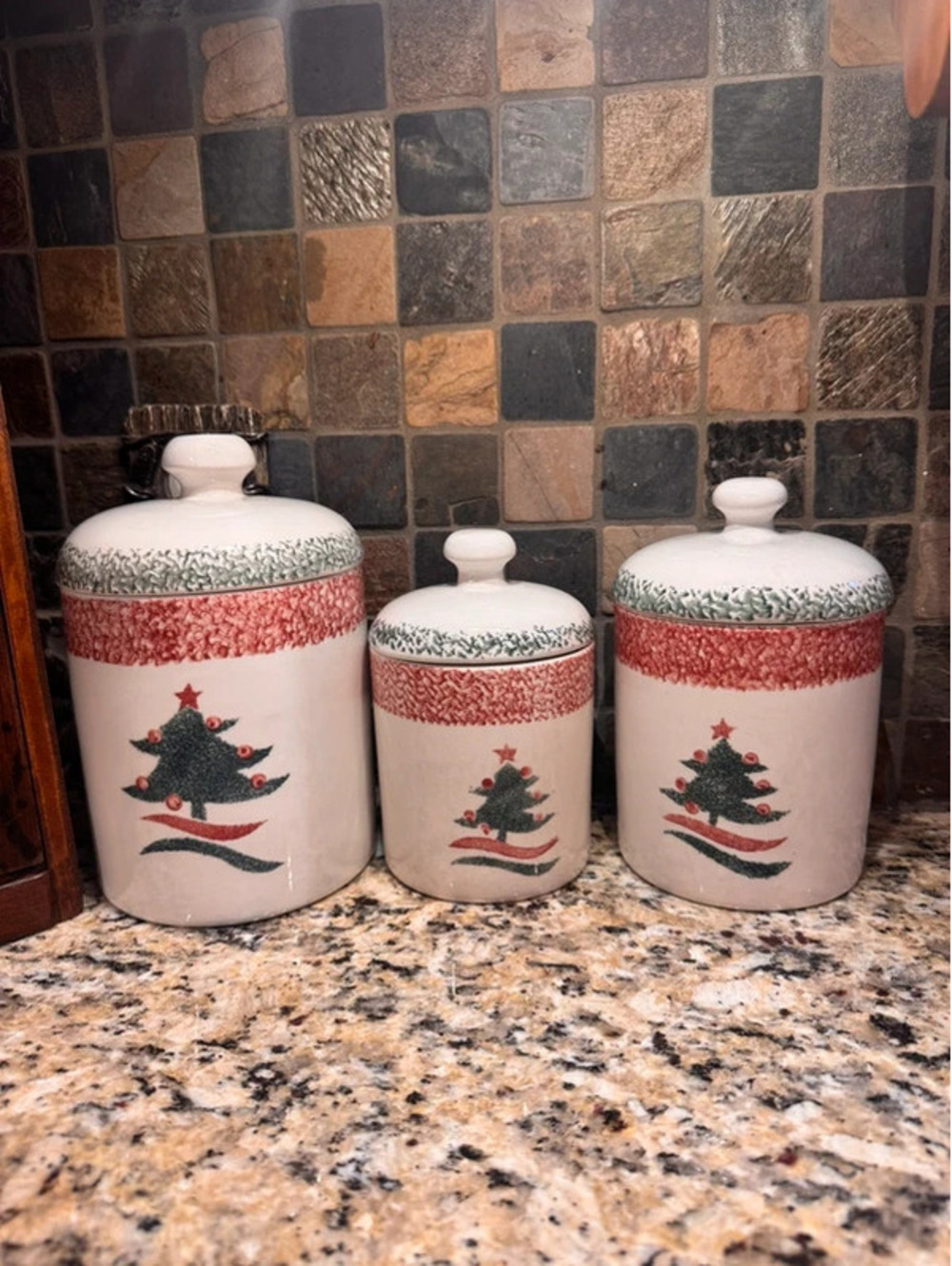 Vintage Gibson Christmas canisters